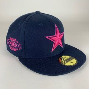 Dallas Cowboys NFL Navy Blue New Era 59Fifty Super Bowl XXX Fitted Hat Mens 8